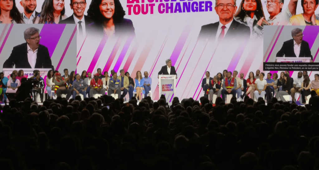 Mélenchon en plein meeting